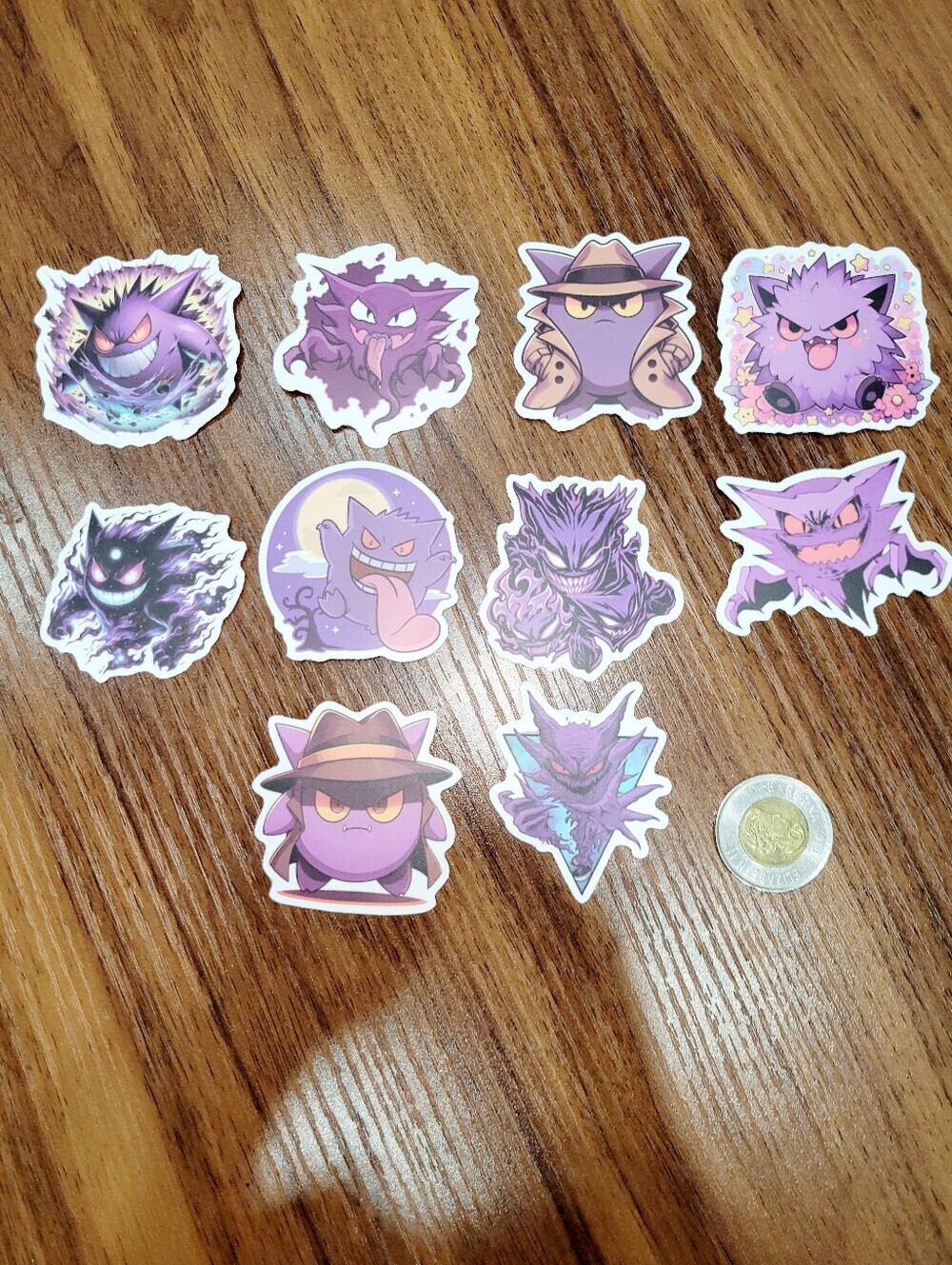 3/$20 10Pcs Pokemon Gengar Waterproof Stickers Set #1